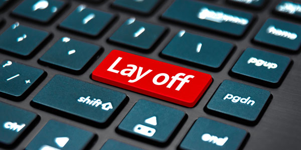 Keyboard na may mga salitang layoff